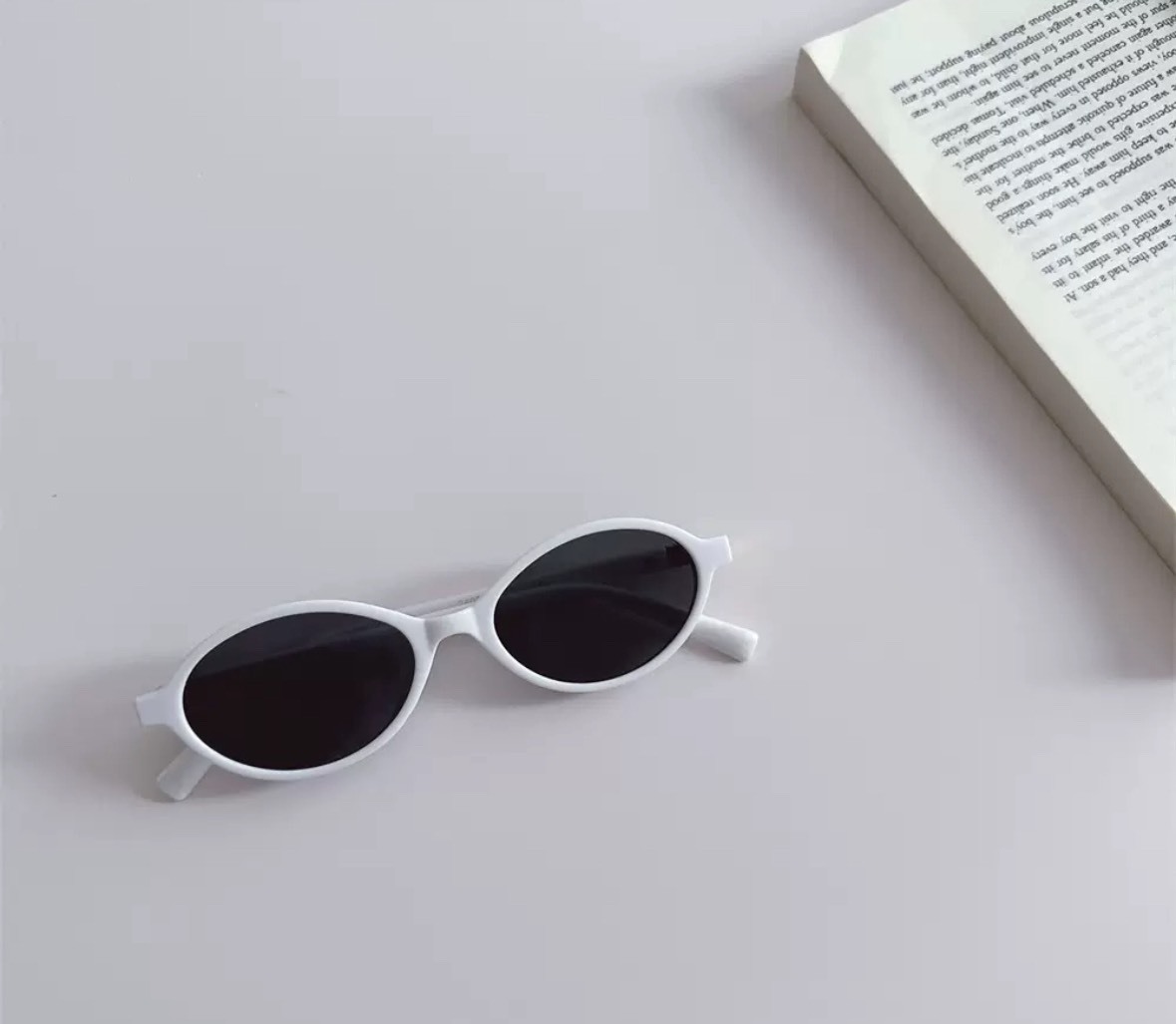 韓系復古橢圓墨鏡