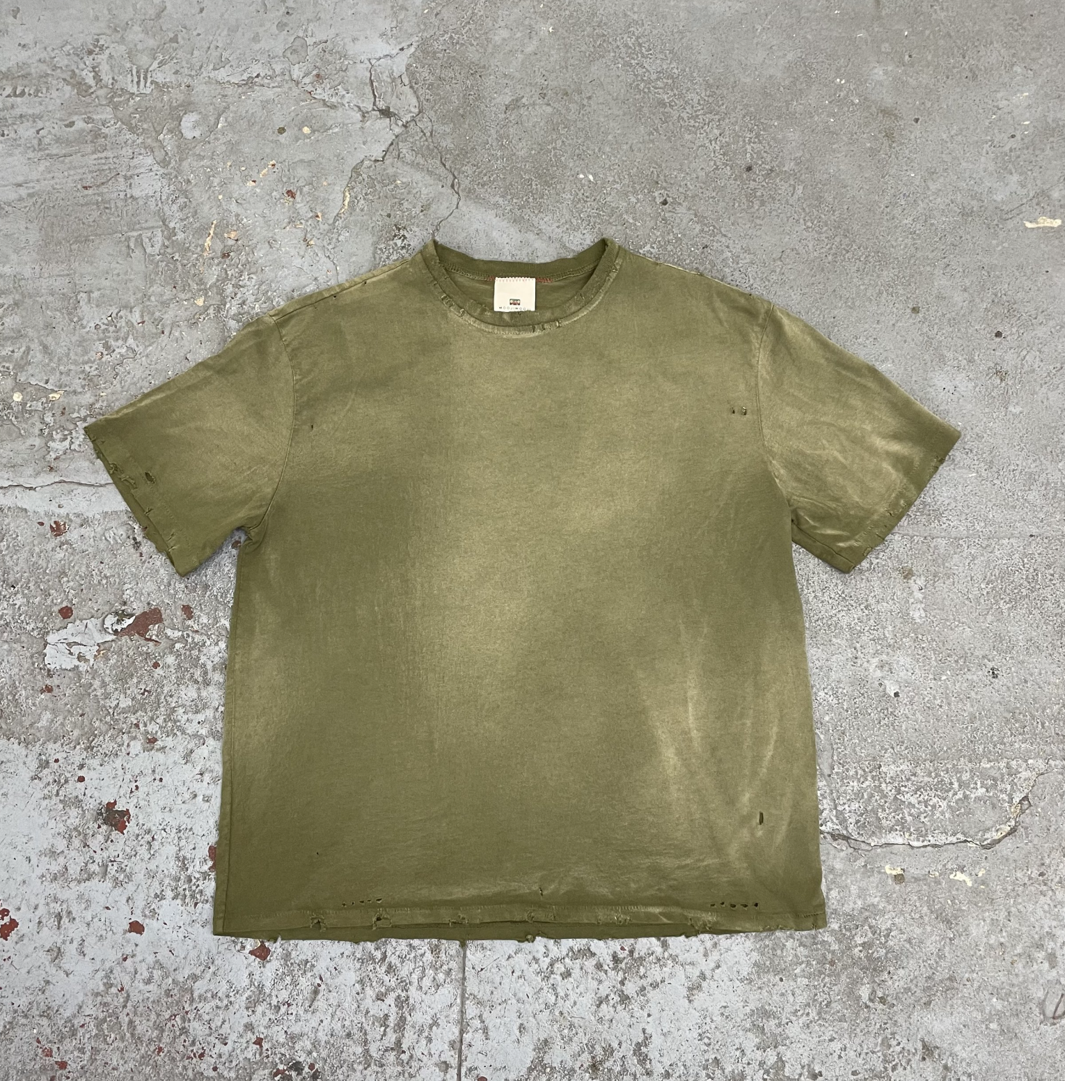 [Instock] MOOJIMOOJI OVERSIZED CROP T-SHIRTS | AGED MILITARY GREEN (SINGLE STITCH)