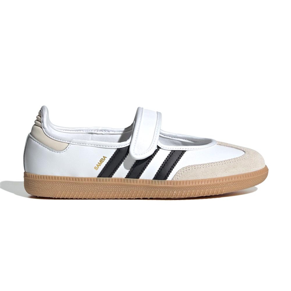 Adidas Samba Jane W 女鞋 白色 皮革 橡膠底 魔鬼氈 穿搭 瑪莉珍鞋 休閒鞋 JR1402