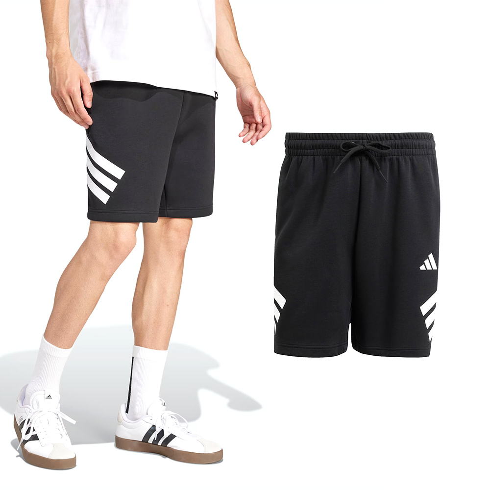 Adidas M Fi 3S Sho 男款 黑色 Logo 休閒 運動 短褲 JD4884