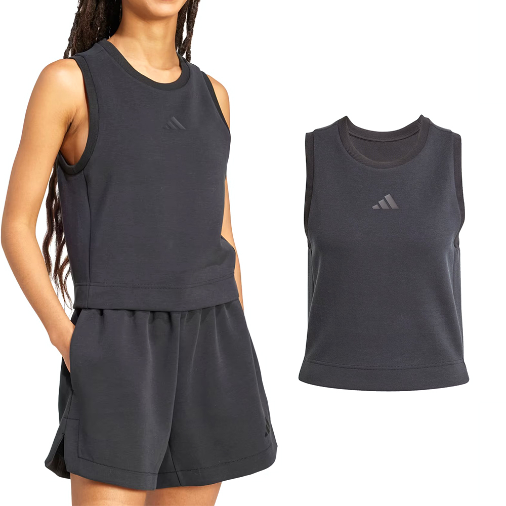 Adidas W All Szn Sl Tk 女款 黑色 訓練 運動 休閒 背心 JM3733