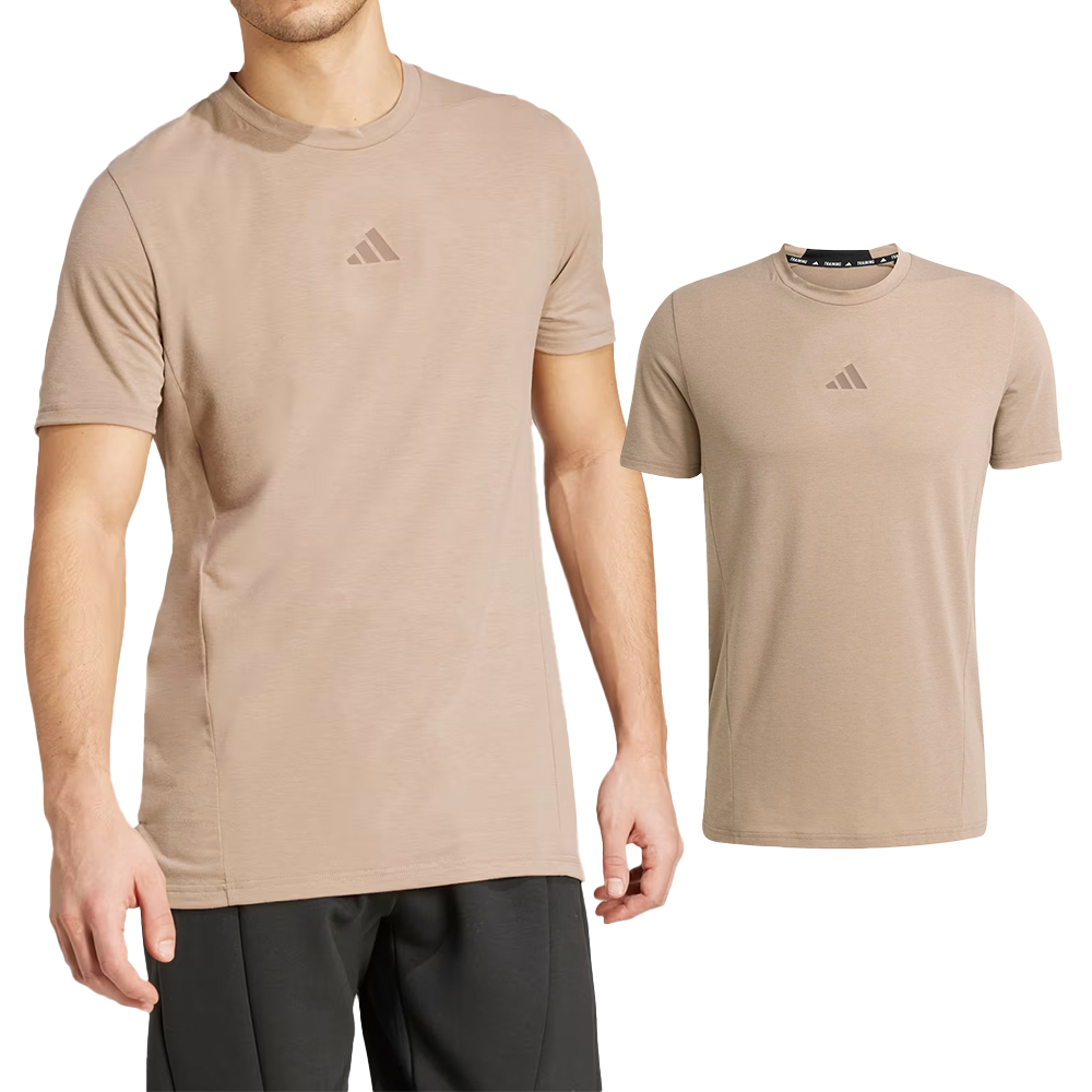 Adidas D4T Tee 男款 卡其色 修身 排汗 舒爽 訓練 運動 短袖 JX1169