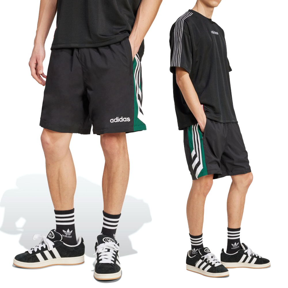 Adidas 90S Ftbl Shrt 男款 黑色 寬鬆 訓練 運動 休閒 短褲 JX3077