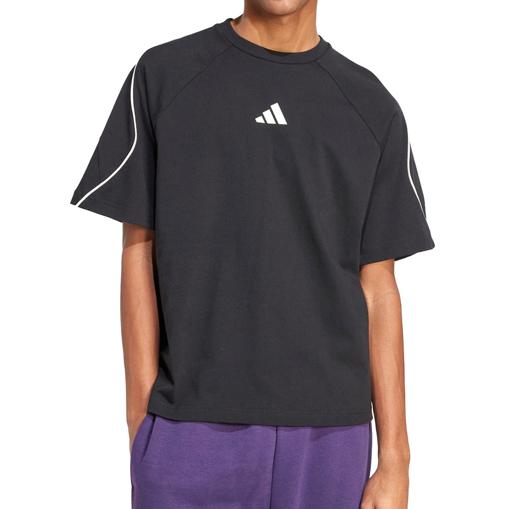 Adidas M Stadium Tee 男款 黑色 Logo 棉質 T恤 休閒 短袖 JN1824
