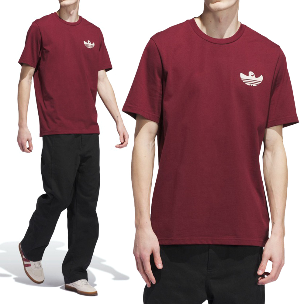 Adidas Shmoo G Tee 2 男款 女款 酒紅色 中性 棉質 T恤 休閒 短袖 JX5455