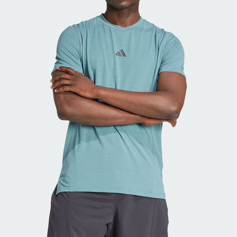 Adidas D4T Tee 男款 藍綠色 修身 吸濕 排汗 訓練 運動 短袖 JX3285