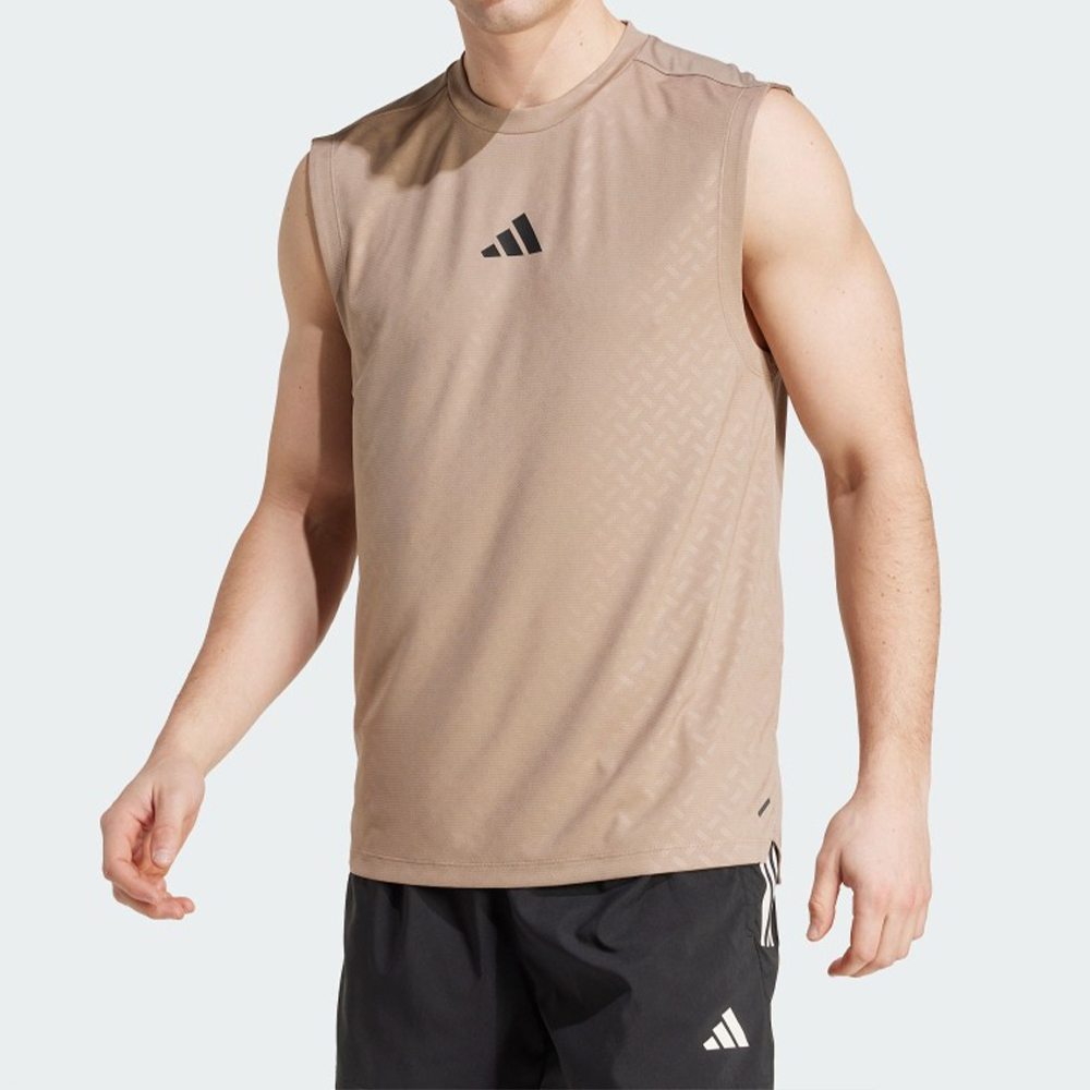 Adidas Power 3S Tank 男款 卡其色 吸濕 排汗 訓練 運動 背心 JX6293