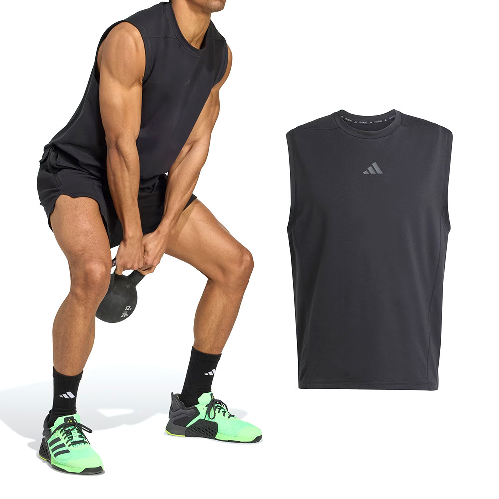 Adidas D4T X Sl Tee 男款 黑色 彈性 棉質 訓練 運動 休閒 背心 KB9832