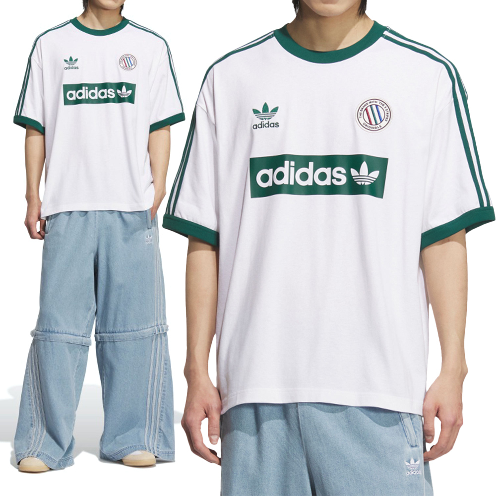 Adidas Ringer Tee 男款 白色 寬鬆 Logo印花 棉質 T恤 休閒 短袖 KC2602