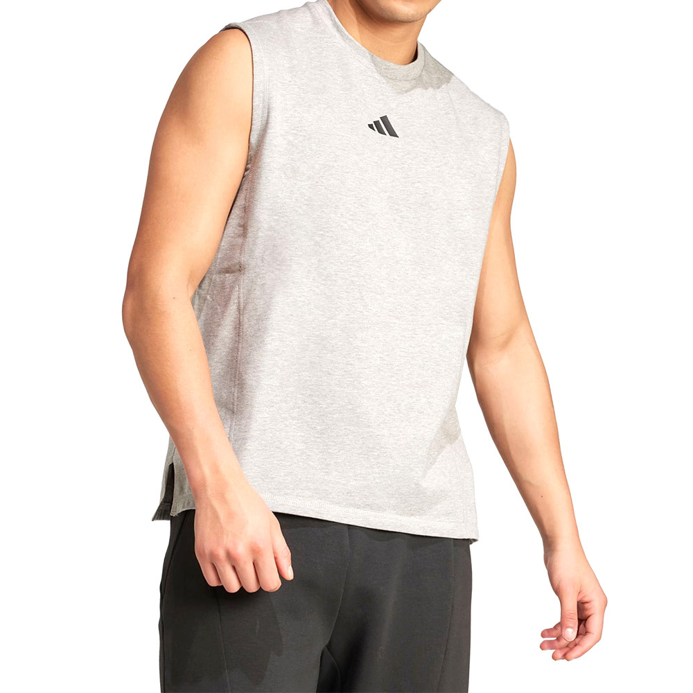 Adidas D4T X Sl Tee 男款 灰色 彈性 棉質 訓練 運動 休閒 背心 KB9831