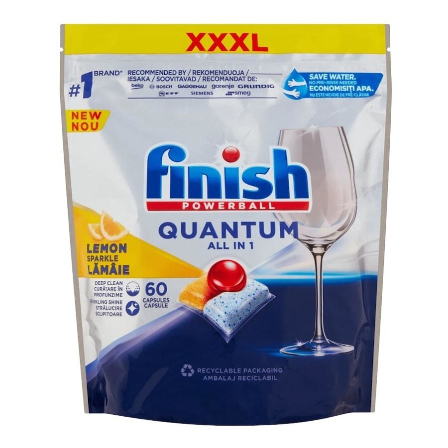 Finish Quantum 量子極淨洗碗凝珠60 粒裝 (檸檬味)