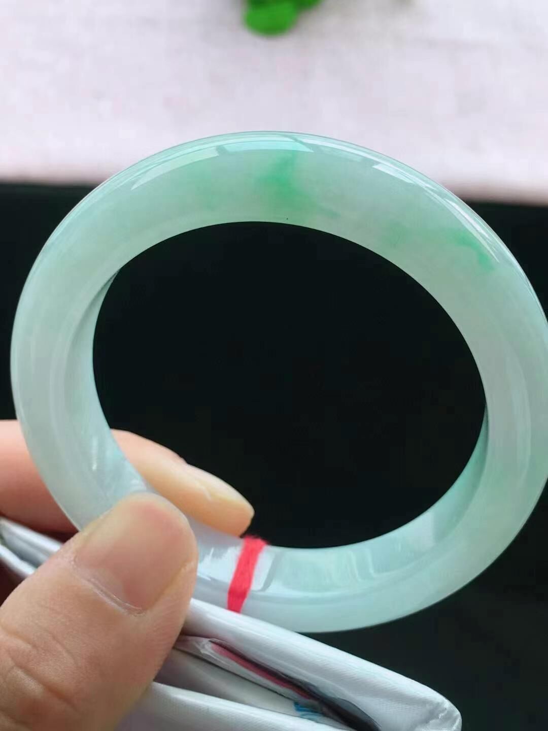 冰飄綠翡翠正圈手鐲,天然翡翠A玉, 緬甸玉, Jade, Jadeite