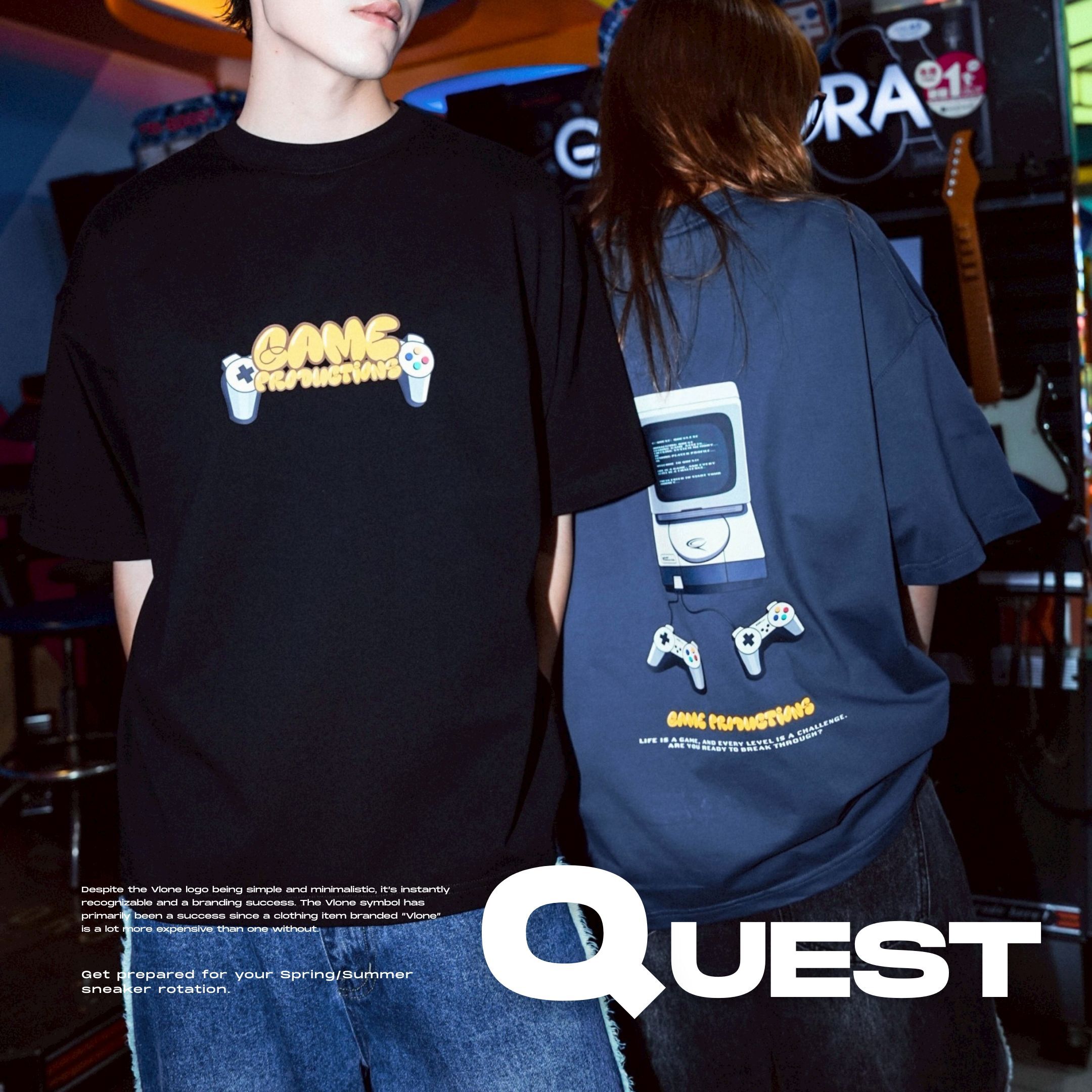 NICEDAY 服飾 QUEST VIDEO GAME TEE 短T 電玩 上衣 休閒 夏天 短袖