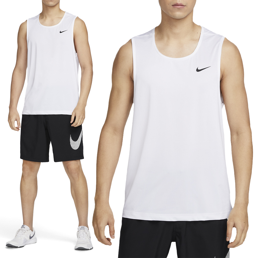 Nike As M Nk Df Ready Tank 男款 白色 網眼 排汗 運動 上衣 背心 DV9814-100