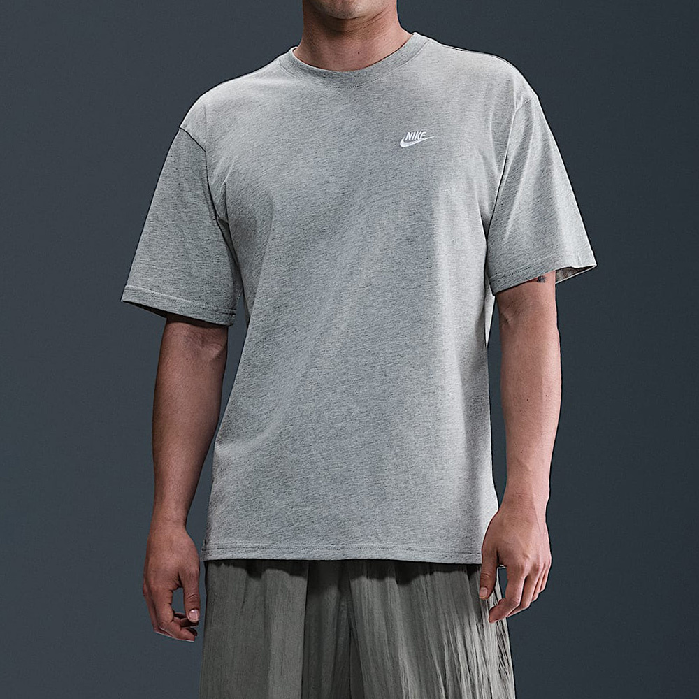 Nike As M Nsw Tee Club Max 男款 灰色 Logo刺繡 上衣 短袖 FV0376-063
