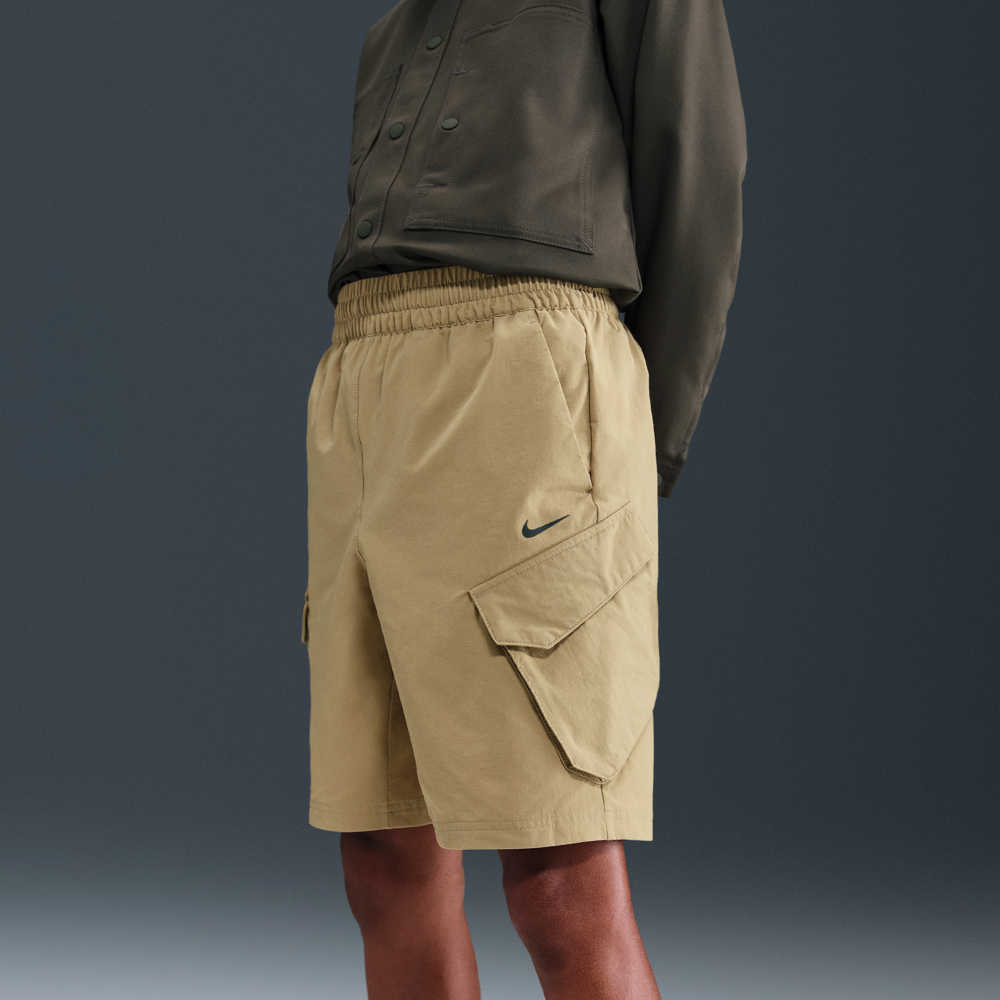 Nike K Nsw City Utility Cargo Short 童裝 卡其色 工裝 短褲 FZ4903-297