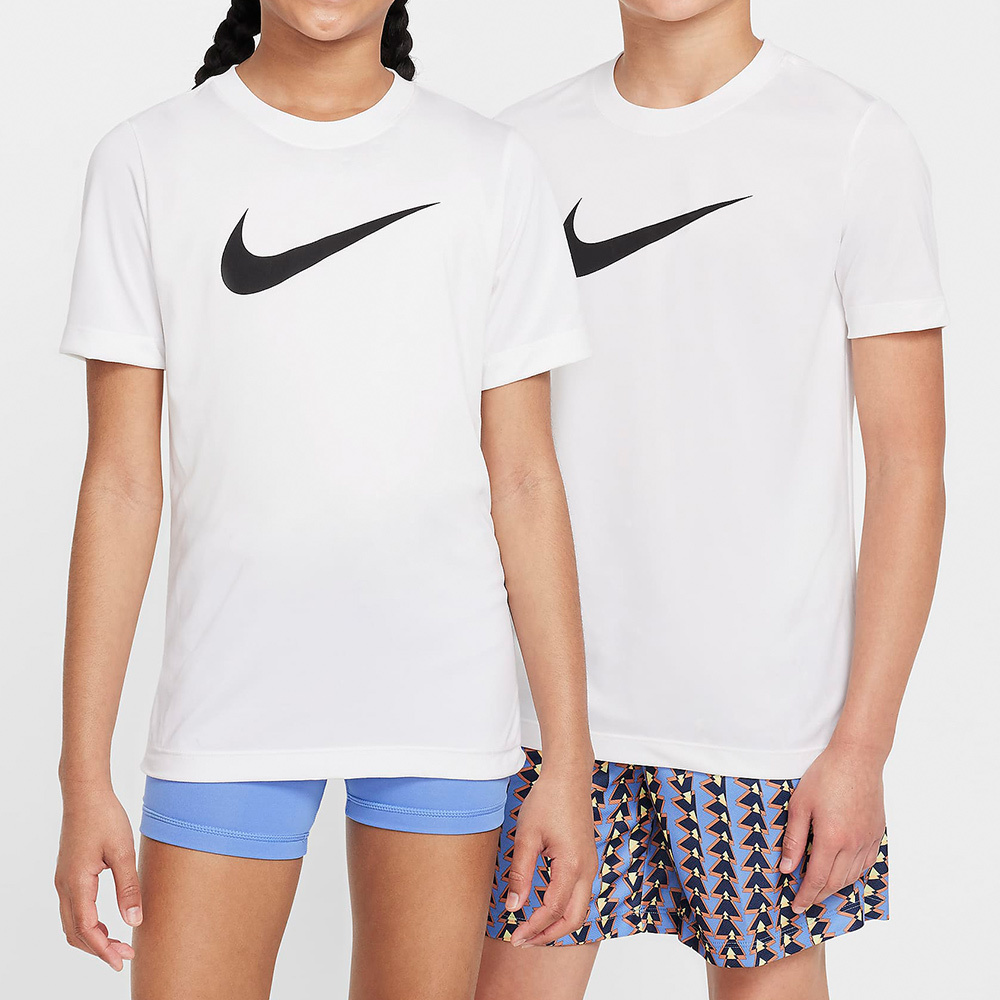 Nike K Nk Df Lgd Tee Swoosh Hbr 大童 童裝 白色 排汗 上衣 短袖 FZ5199-100