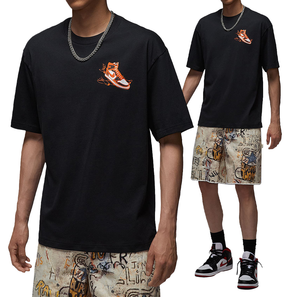 Nike As M J Nc Aj1 Ad Ss Crew 男款 黑色 喬丹 休閒 上衣 短袖 HQ8973-010