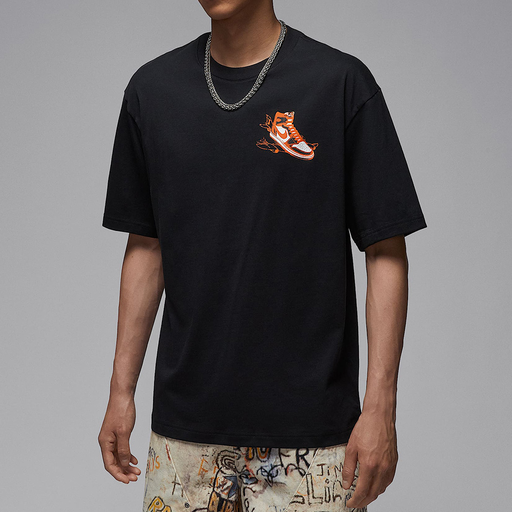 Nike As M J Nc Aj1 Ad Ss Crew 男款 黑色 喬丹 休閒 上衣 短袖 HQ8973-010