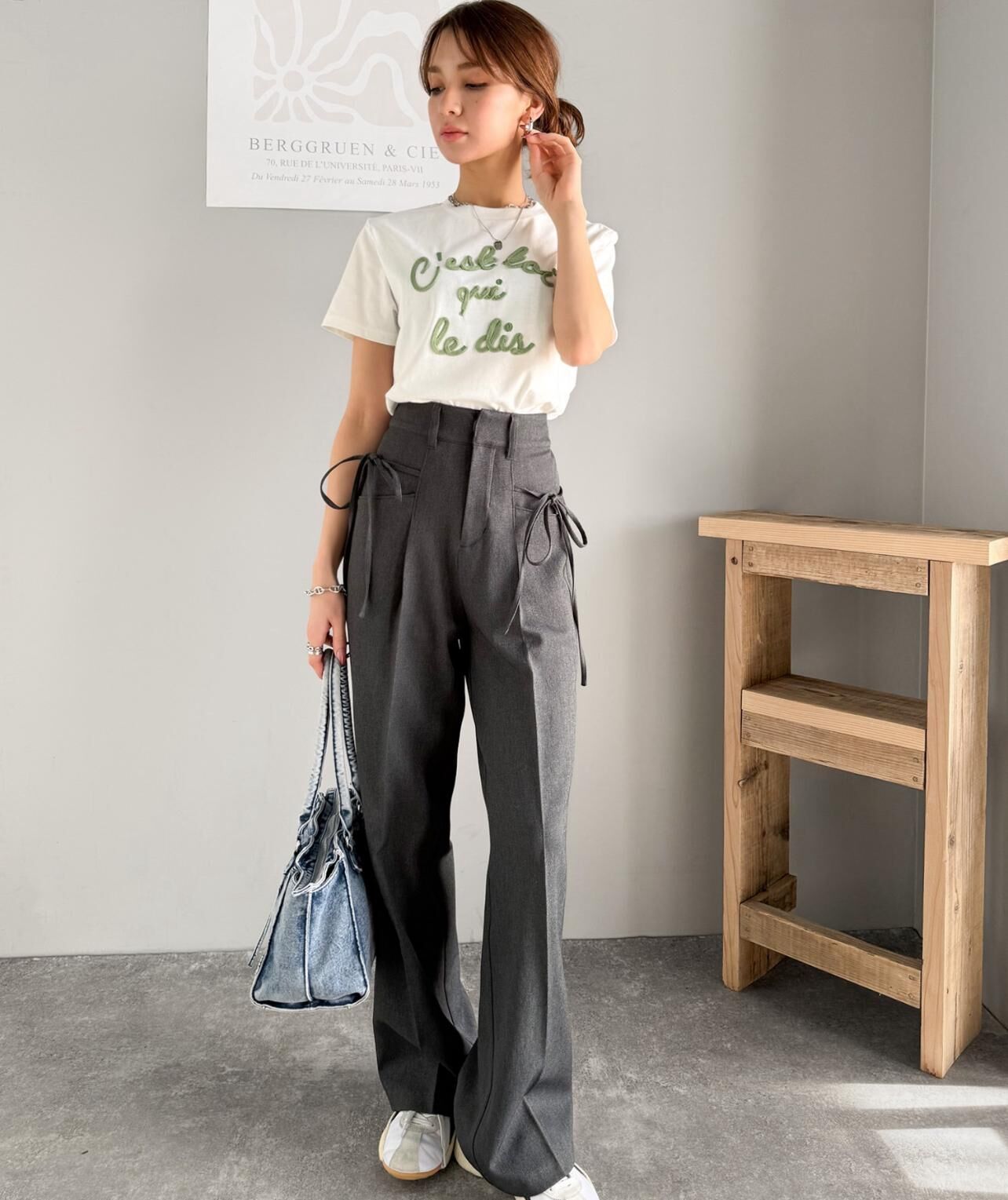 【預購】JN072507 mily bilet 繩繡logo短袖上衣