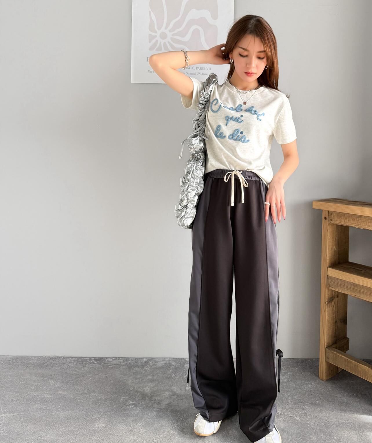 【預購】JN072507 mily bilet 繩繡logo短袖上衣