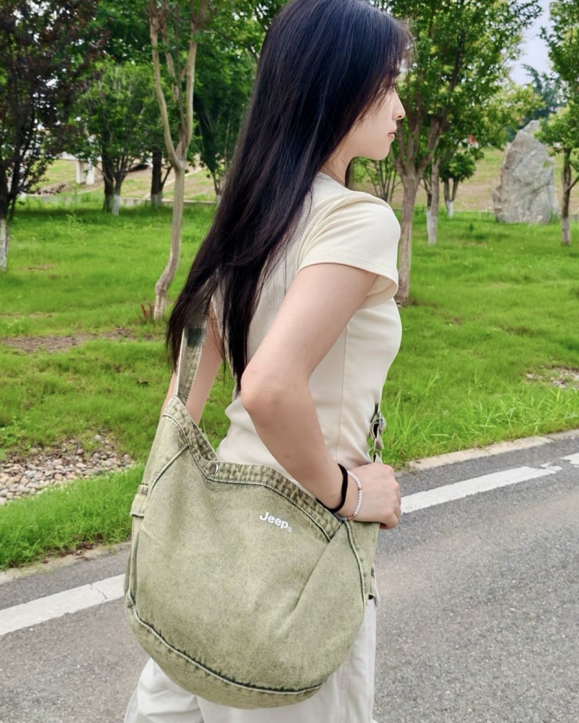 【預購】JEEP  小LOGO牛仔單肩包 4色 PP51X01045