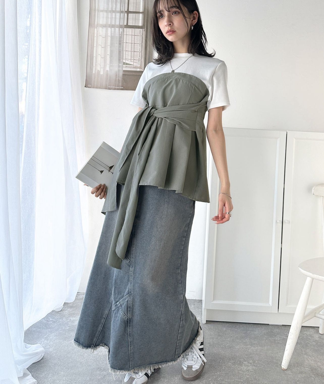 【預購】JN072508 classicalelf 女裝拼接短袖上衣