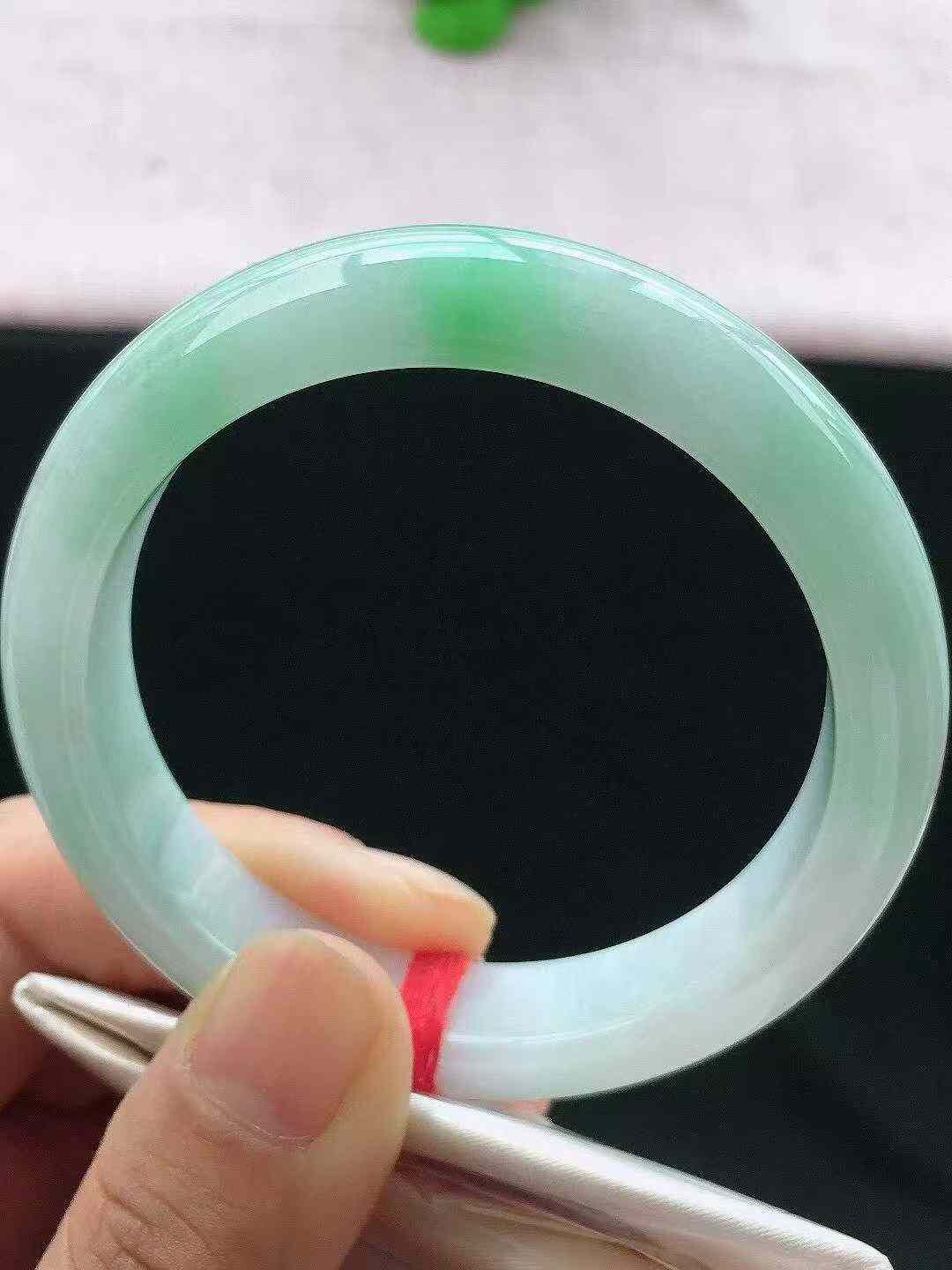冰飄綠翡翠正圈手鐲,天然翡翠A玉, 緬甸玉, Jade, Jadeite