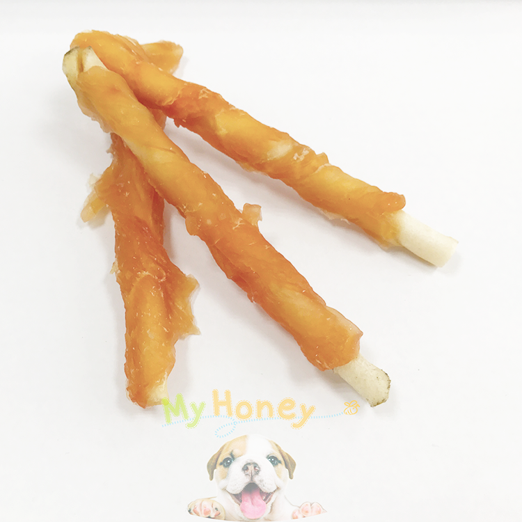 MyHoney Gourmet Chicken Snacks Series 100gr - White Rawhide Bone with Chicken