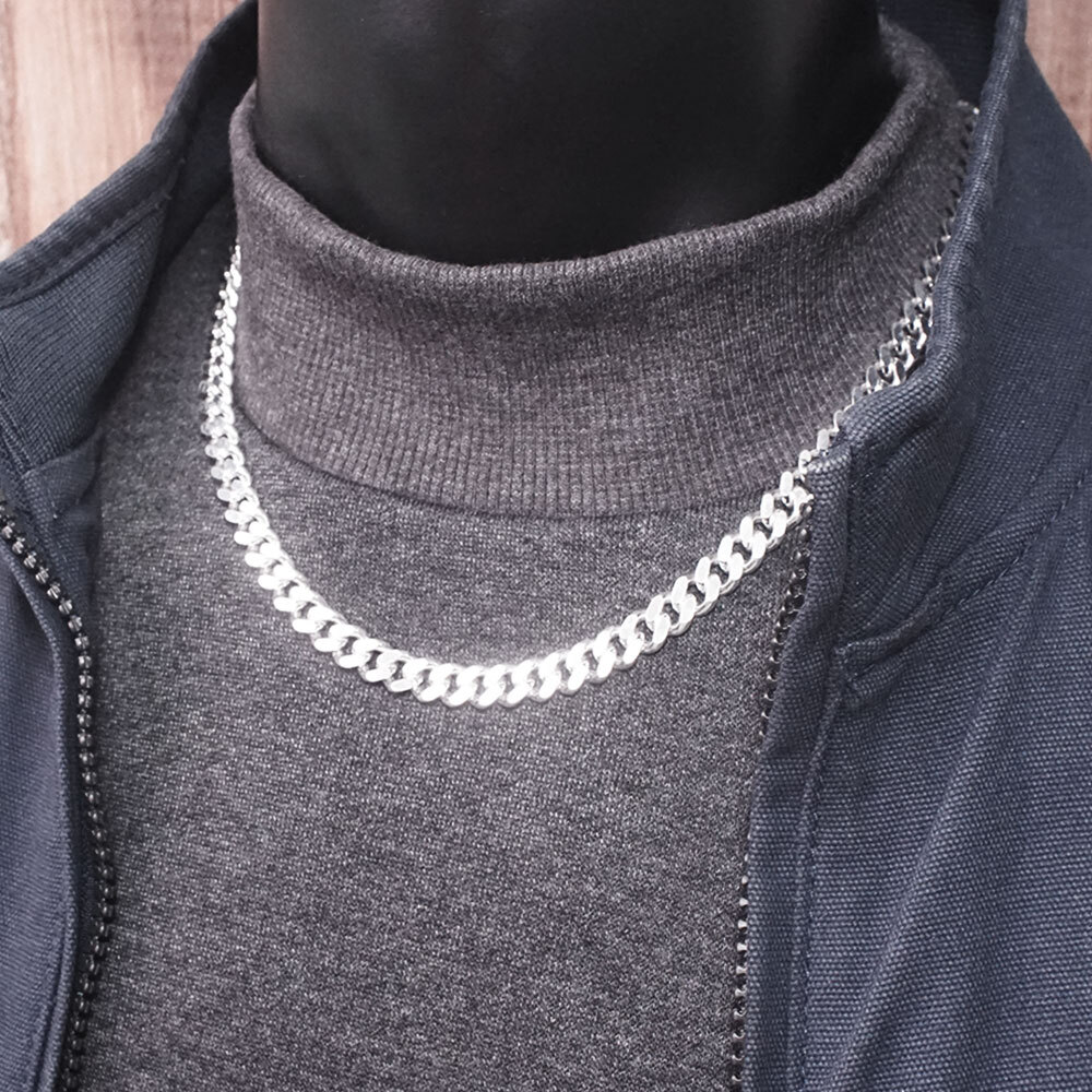 寬版繩索鍊(5.5mm寬鍊) 925純銀 男生項鍊 中性 客製長度銀鍊