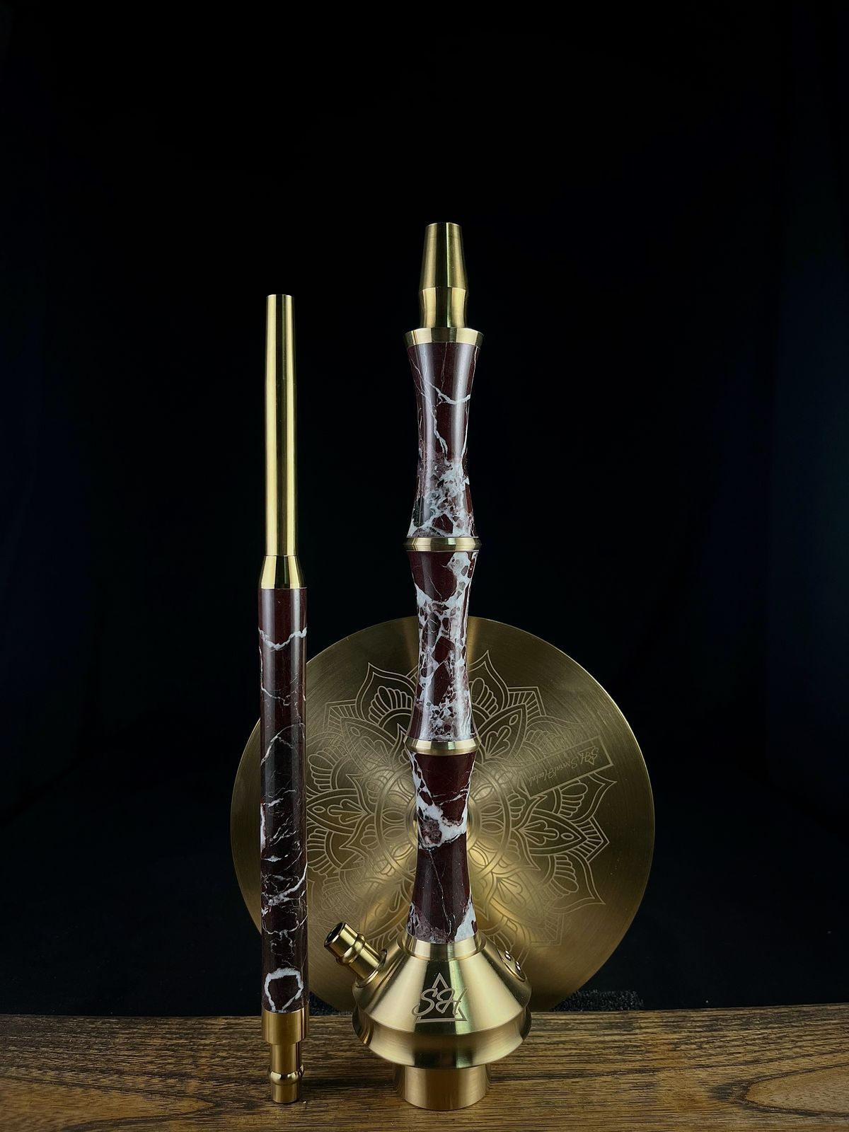 Special Hookah Triple - Rosso Levante  - Gold