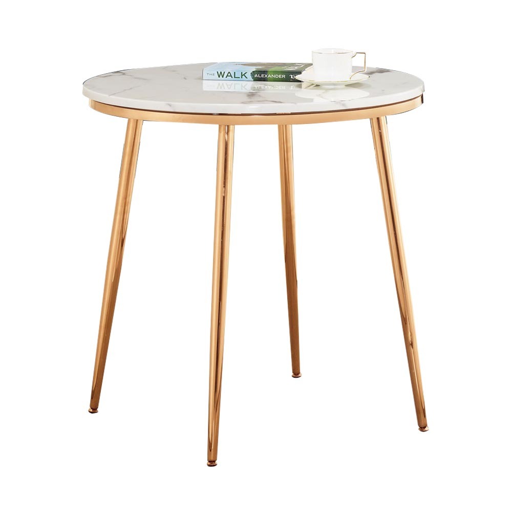 萊塔2.3尺石面圓型休閒餐桌/洽談桌/小圓桌