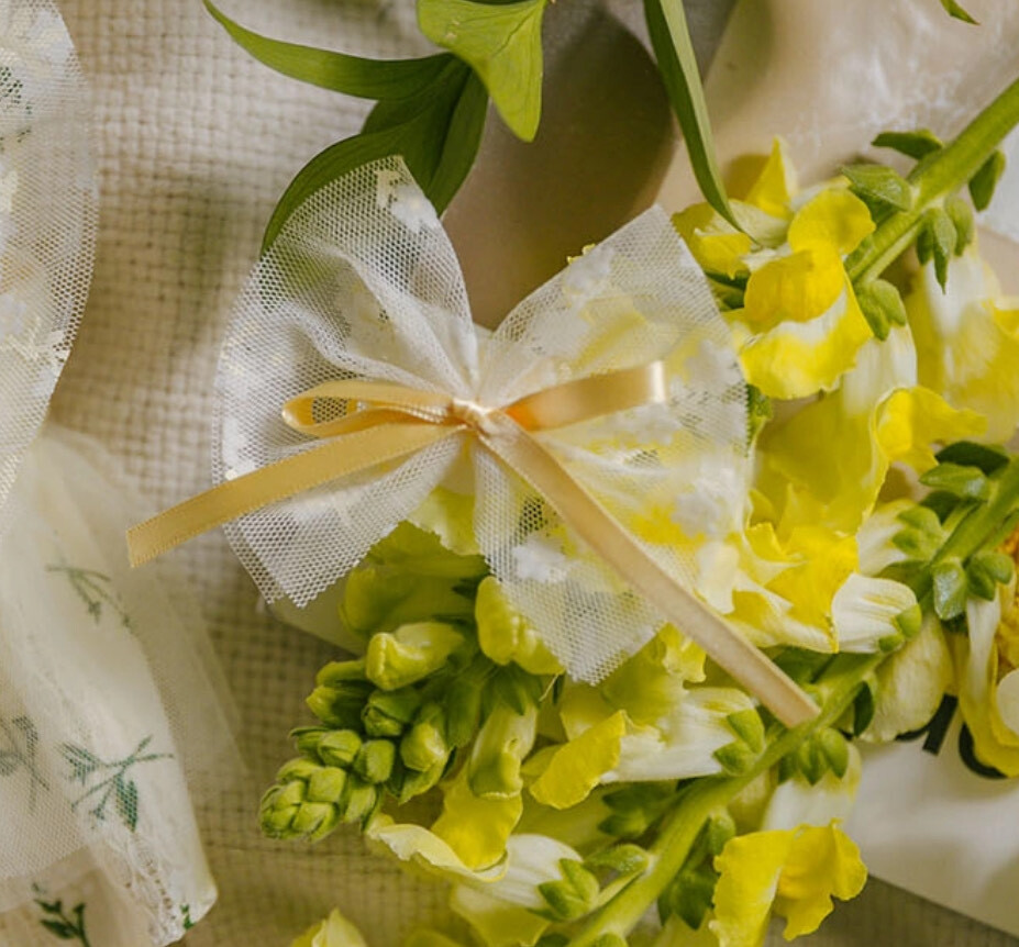 精靈蝴蝶結髮飾（粉色/黃色）