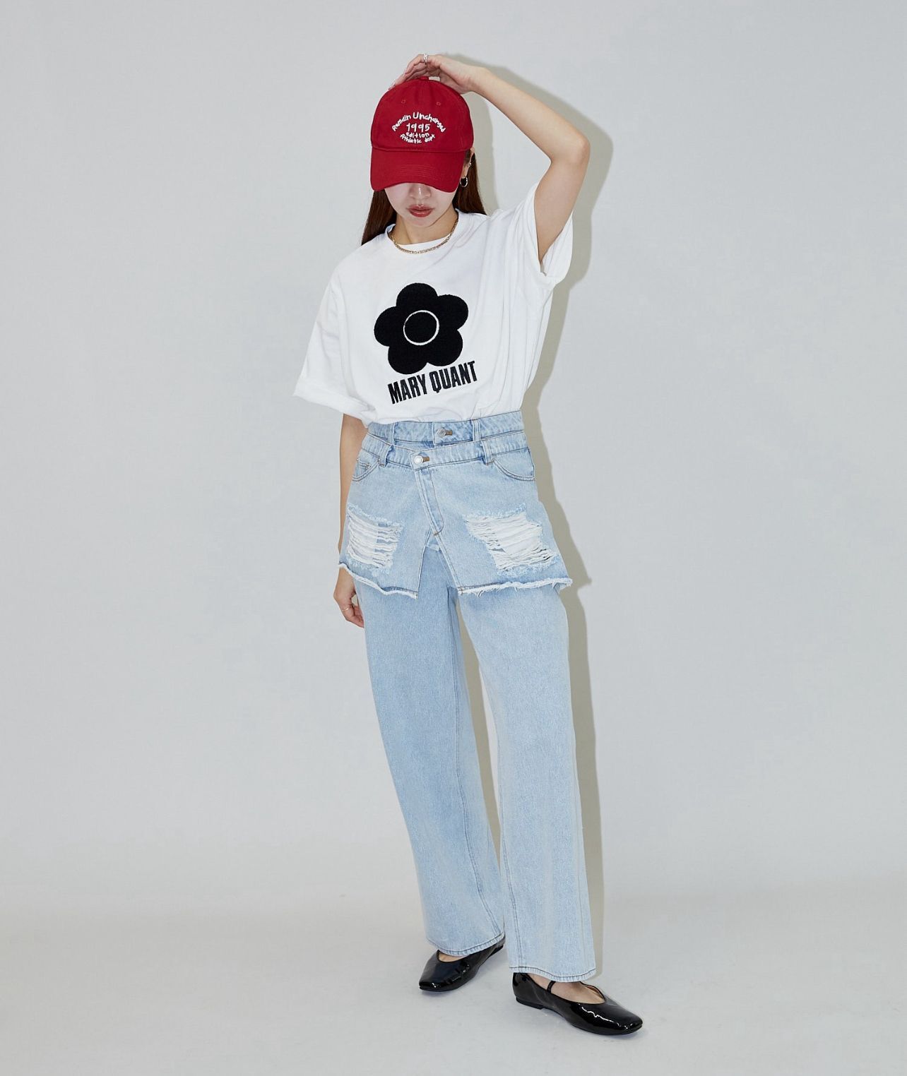 【預購】JN072510 MARY QUANT × PUBLUX 刺繡短袖上衣