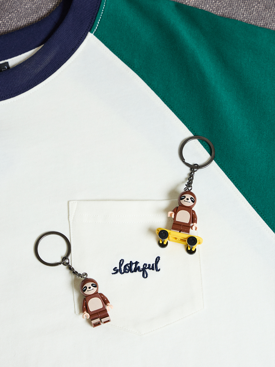 樹懶積木鑰匙圈