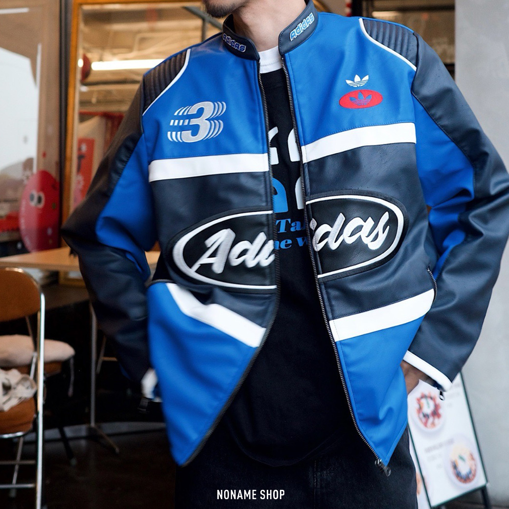ADIDAS Originals SS25 Racing PLEATHER Jacket 仿皮 賽車 外套 兩色 (男款)