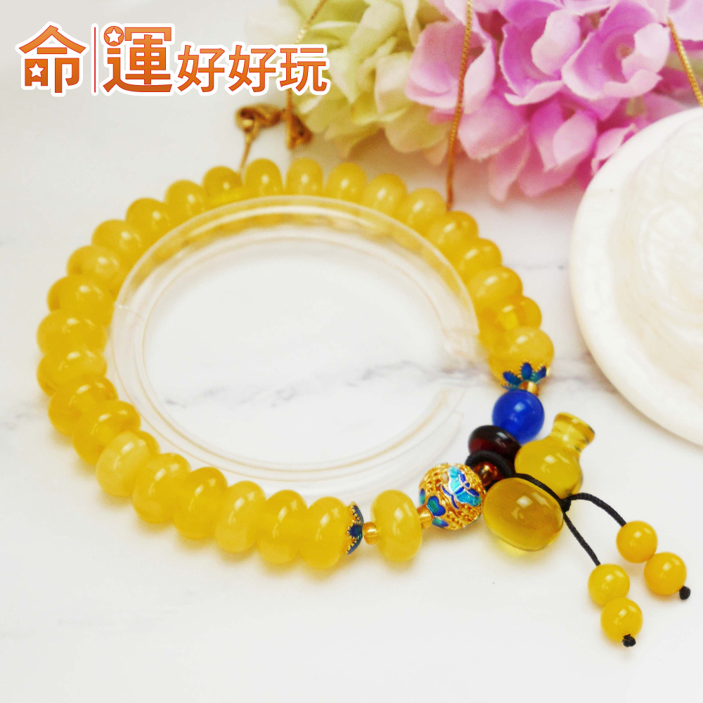 【命運好好玩】黃金蜜蠟葫蘆手鍊(廠商直出)