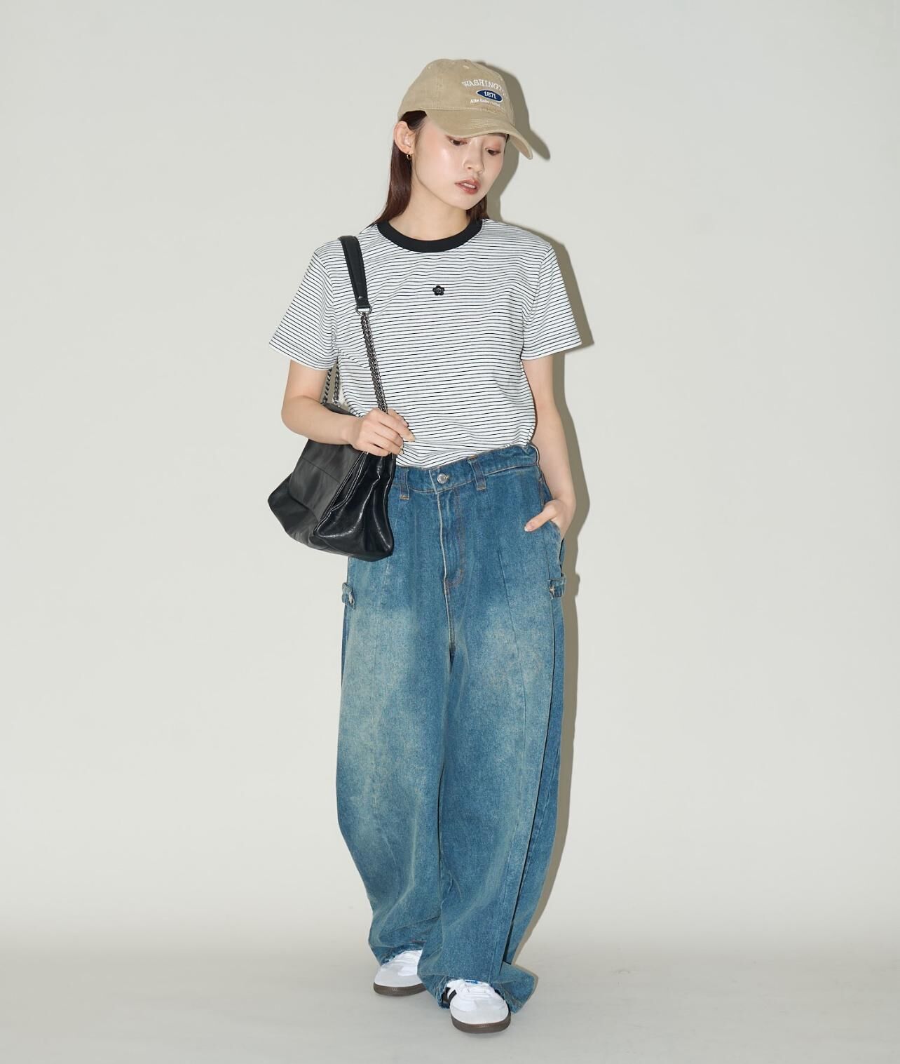 【預購】JN072513 MARY QUANT × PUBLUX 刺繡LOGO短袖上衣(FREE SIZE)