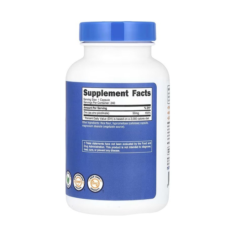 Nutricost, Zinc Picolinate, 50 mg, 240 Capsules