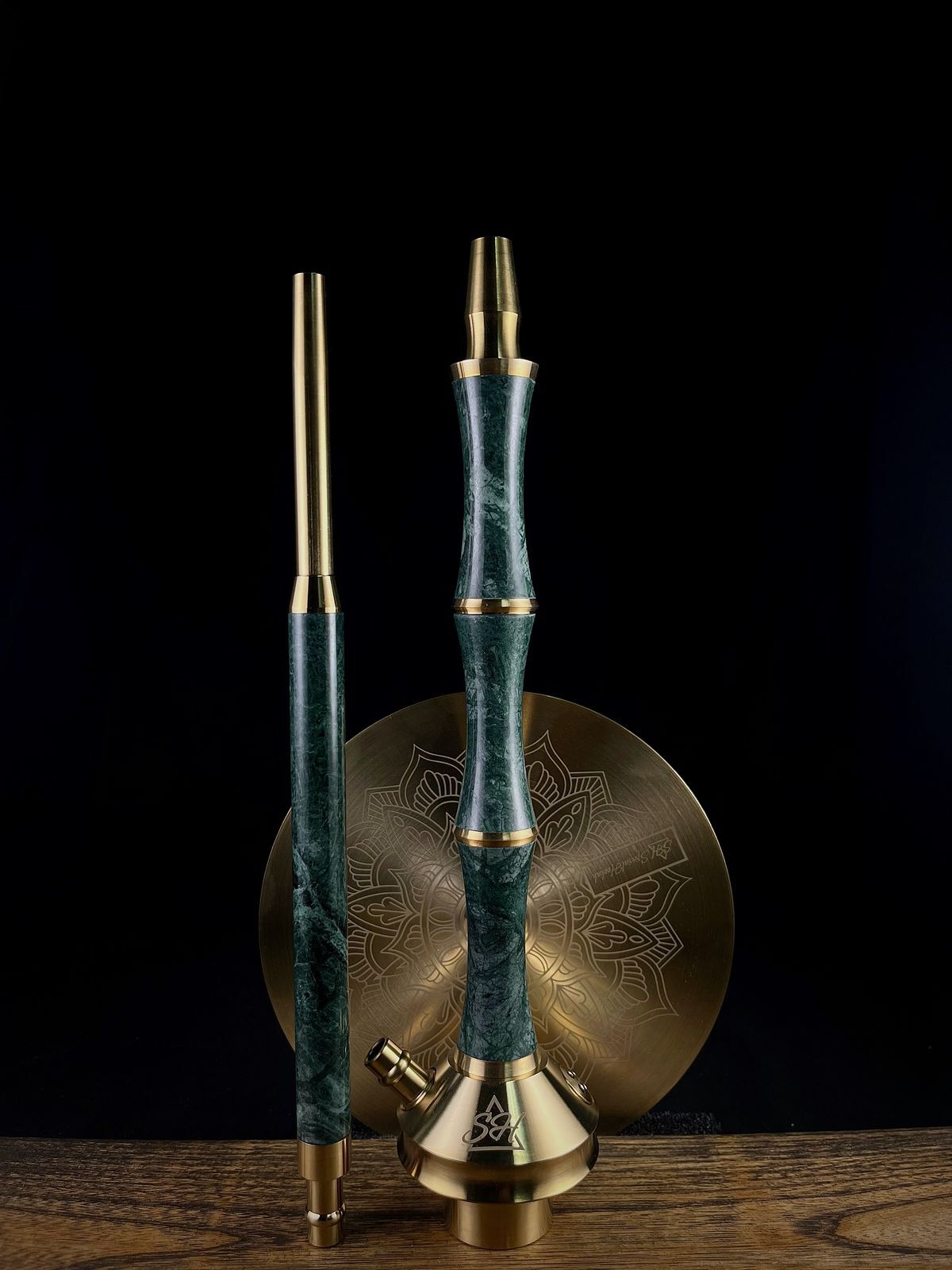 Special Hookah Triple - India Green  - Gold