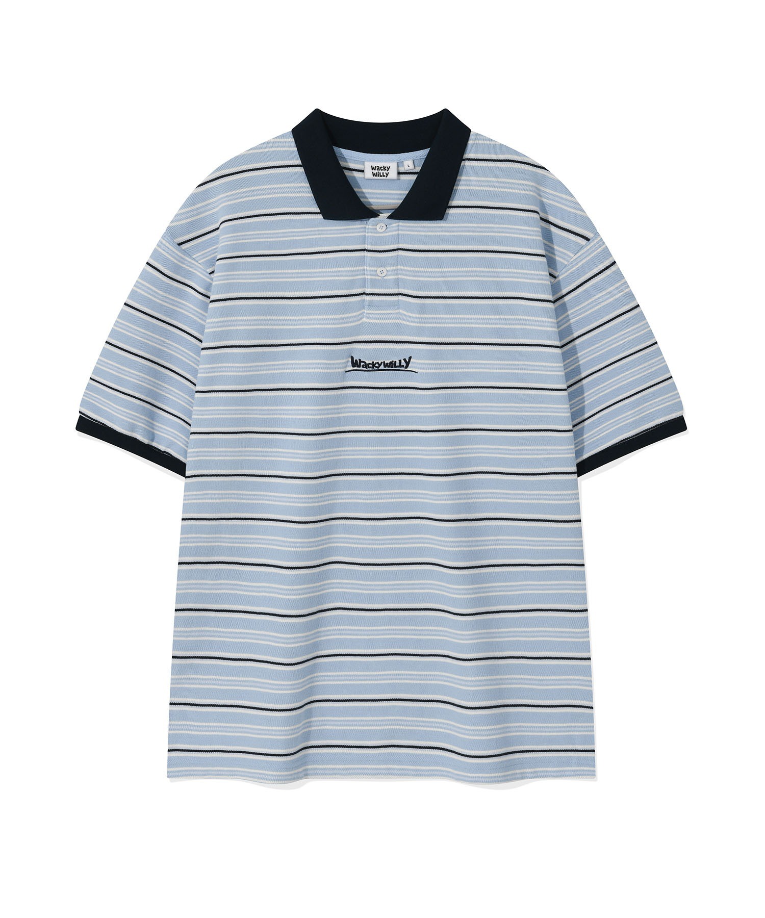 WACKY WILLY Stripe Collar T-Shirt