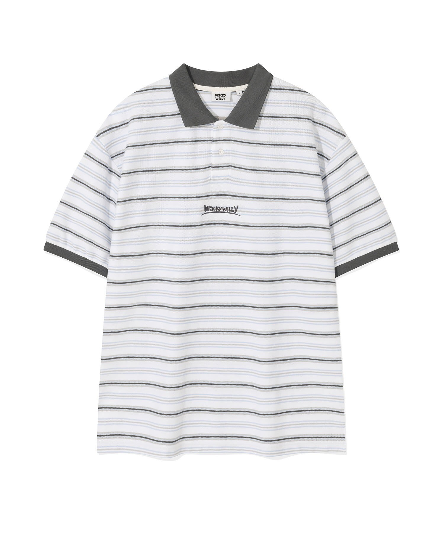 WACKY WILLY Stripe Collar T-Shirt