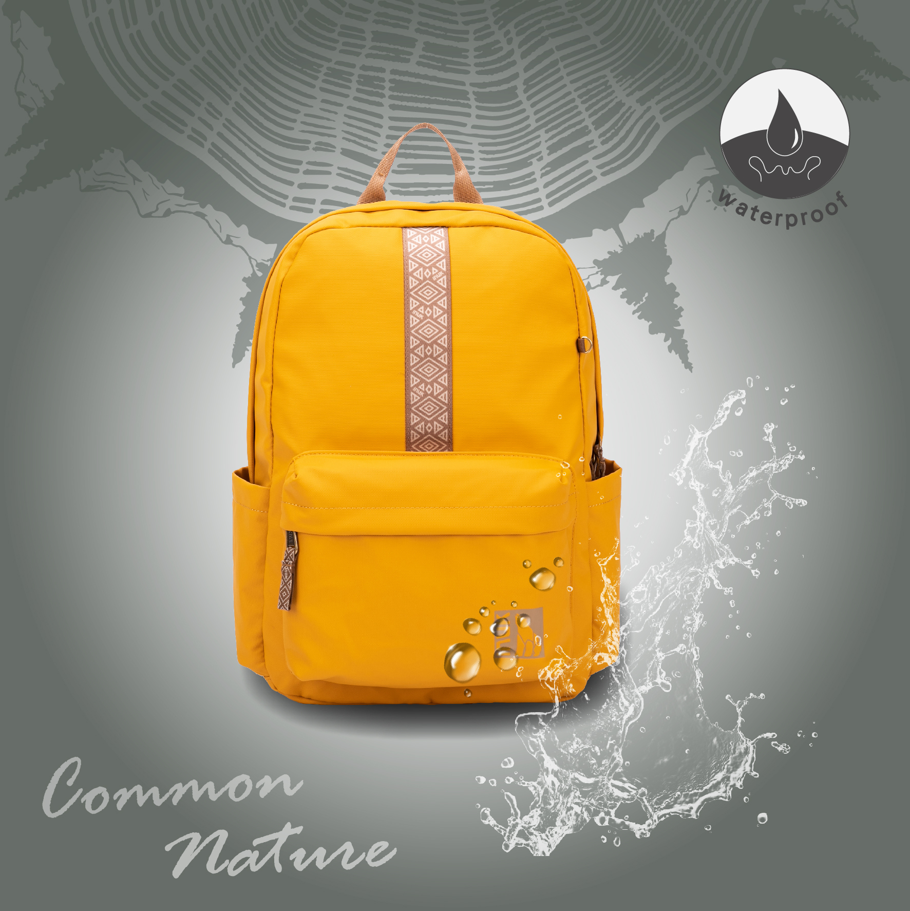 【INUK】全境防水 郊旅日常三用包 | Water_Shed WUUL3 蜂巢黃 | 後背包 19L