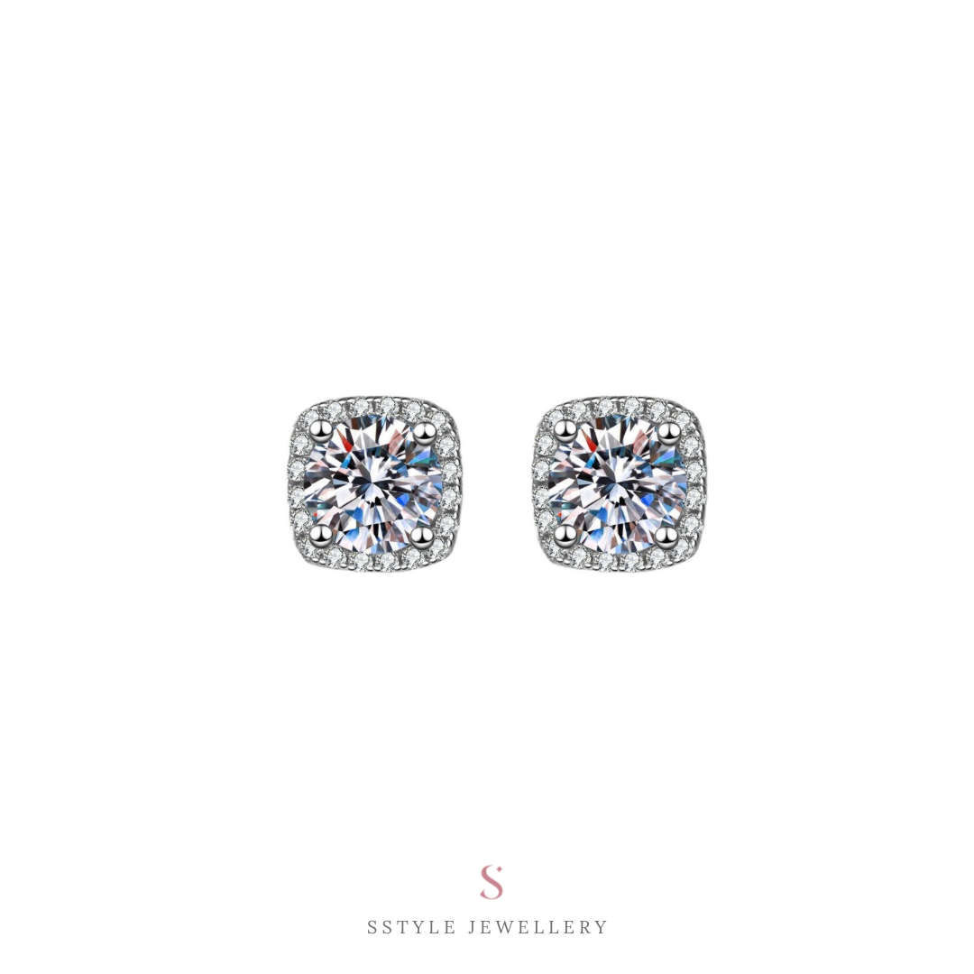 Gracie moissanite earrings