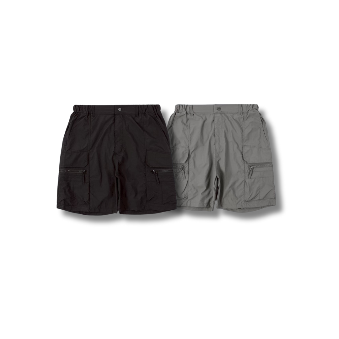 D.CLOSET 細格紋 防潑水 多口袋 短褲