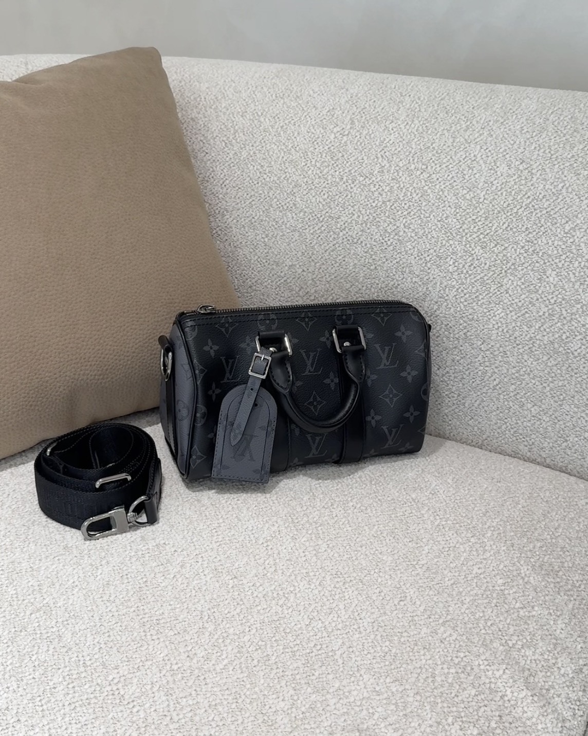LV｜KEEPALL BANDOULIÈRE 25 黑色老花 M46271