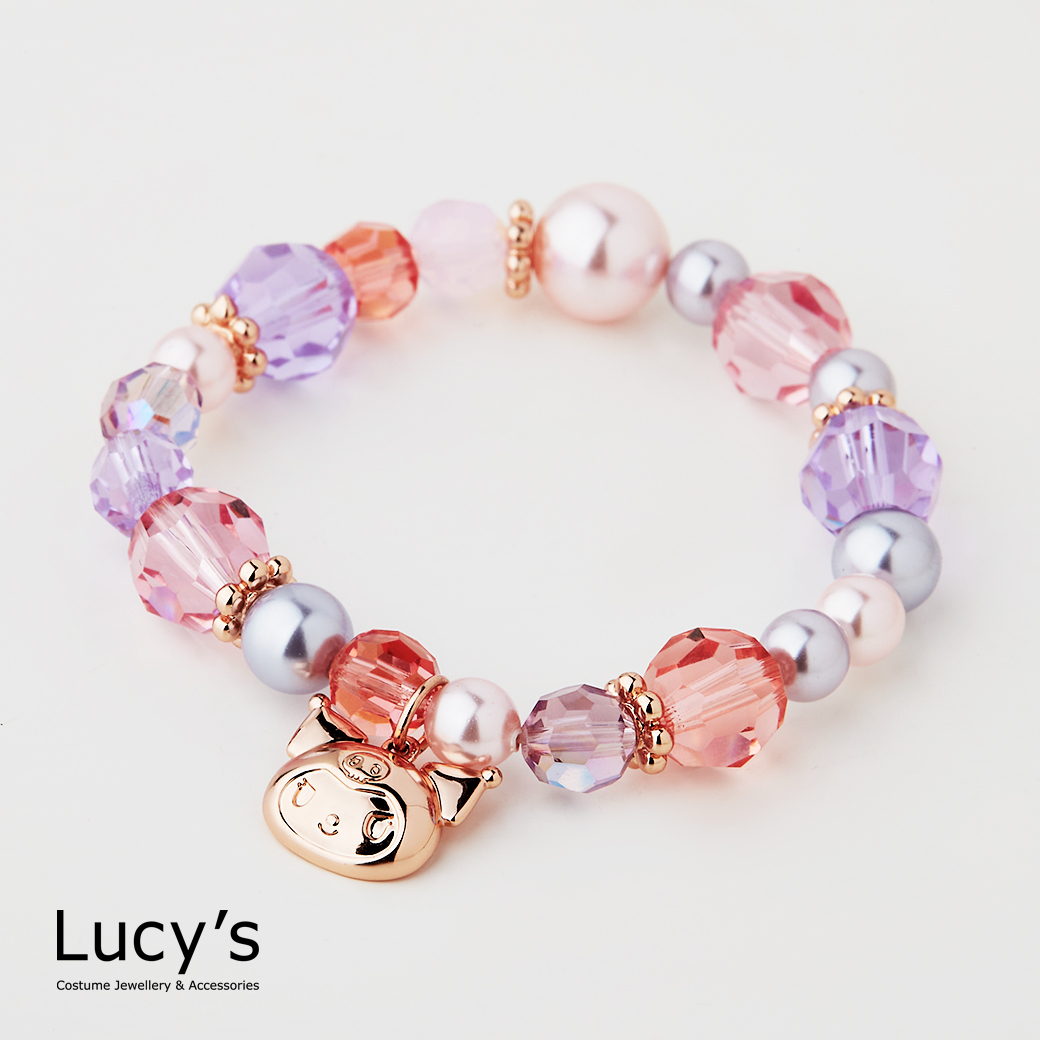 KIDS 兒童系列｜KUROMI 限量聯名 Sweet Pearl 兒童彈性手鍊 (三色) (126408/126409/126410)