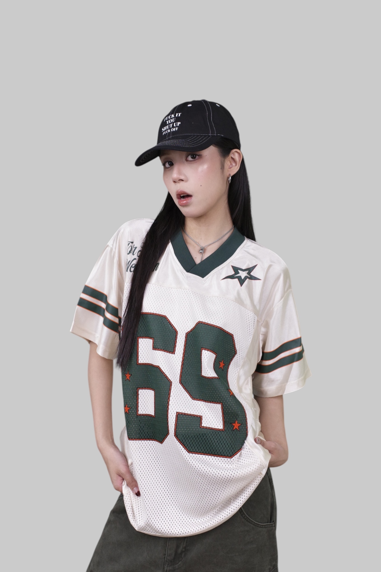 『Always_Good』復古配色 星星 印花 球衣