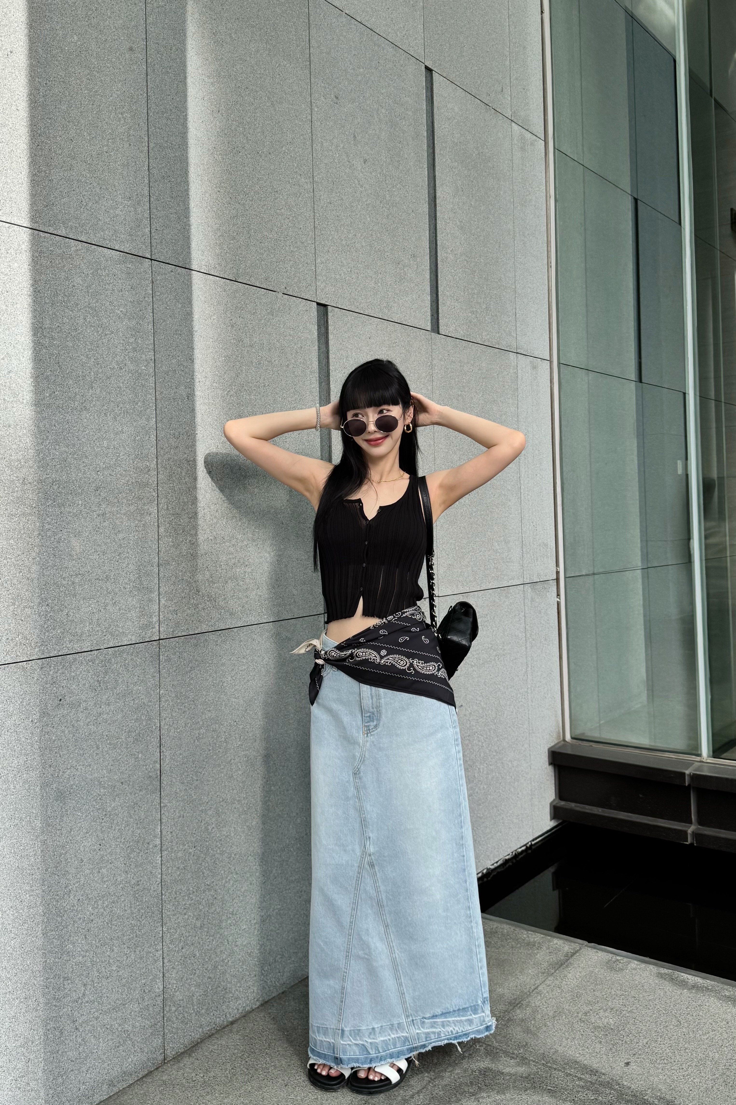 （現貨）辣辣鉤織排釦背心 GH31