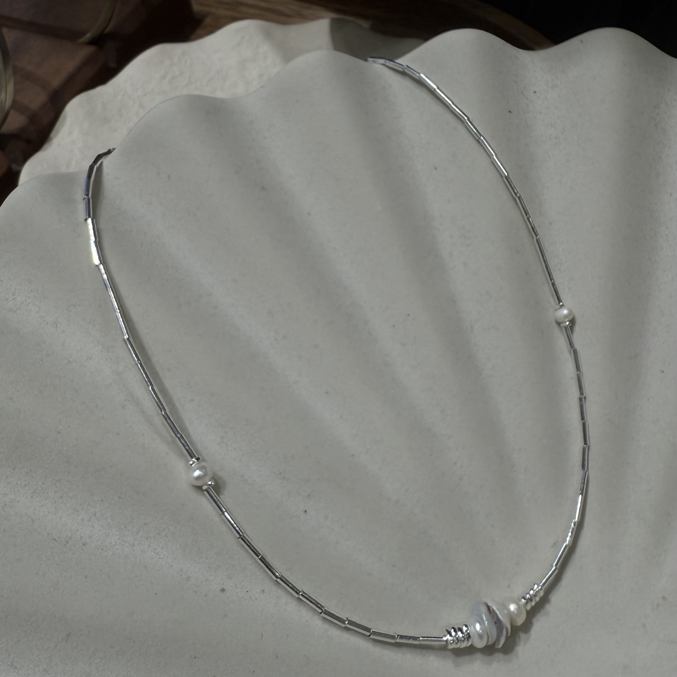 不規則淡水珍珠串珠項鍊